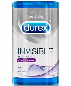 Durex Invisible Extra Libricado 12 Unidades